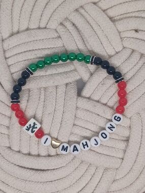 Mahjong Tile Bracelet- I Heart Mahjong